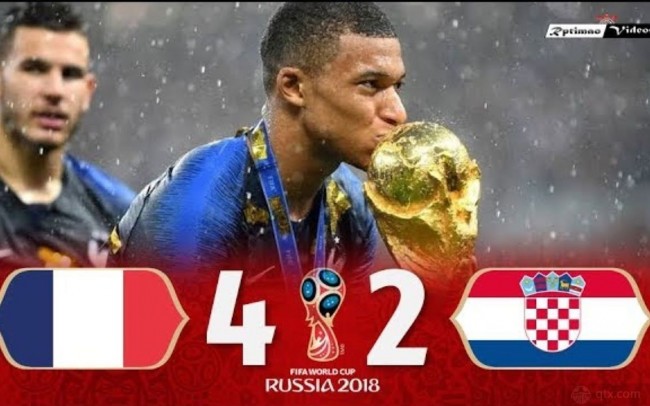 法国4-2克罗地亚夺冠