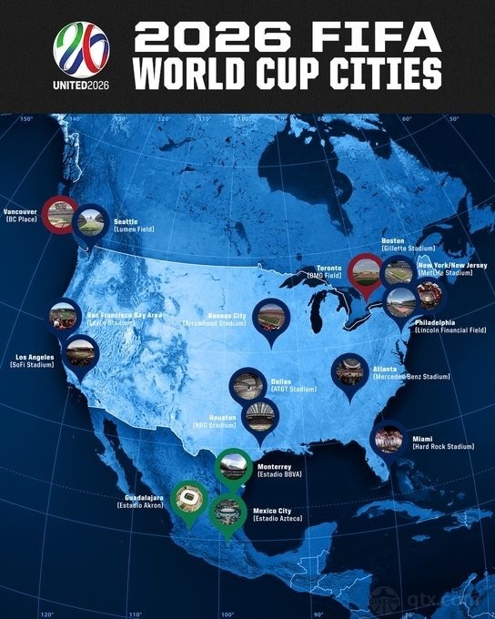 2026世界杯16座举办城市