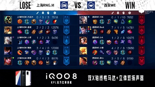 上海RNG.M vs 西安WE第四局