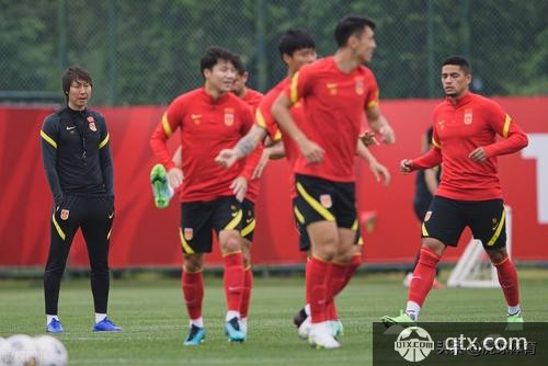 中国足球队训练