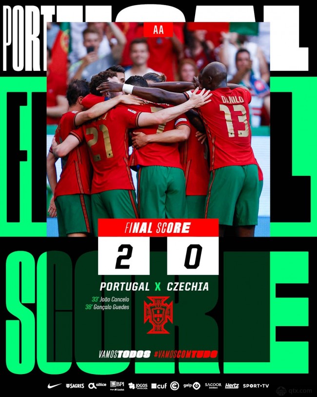 葡萄牙2-0捷克