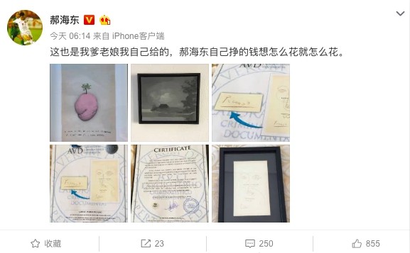 郝海东炫富