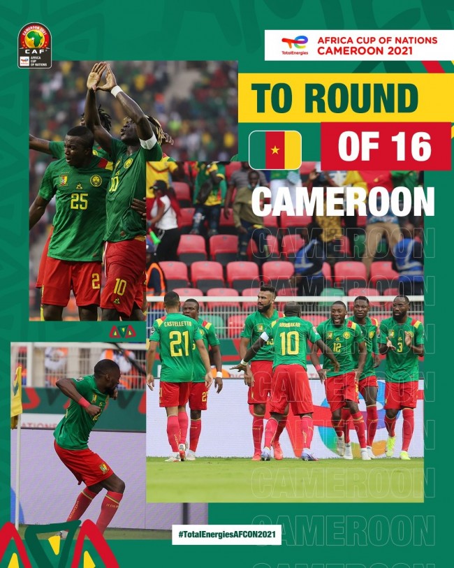 喀麦隆晋级非洲杯16强