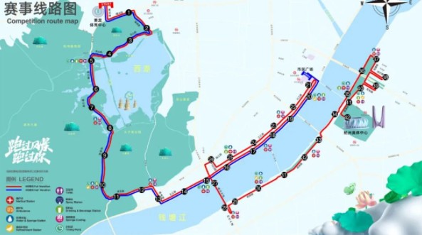 2021杭州马拉松赛赛事路线图