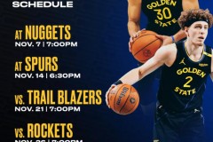 勇士nba杯小组赛赛程出炉 11月8日客场挑战掘金