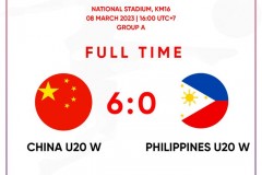 U20女足亚预赛-中国6-0菲律宾：霍悦欣半场双响，铿锵玫瑰大胜菲律宾女足