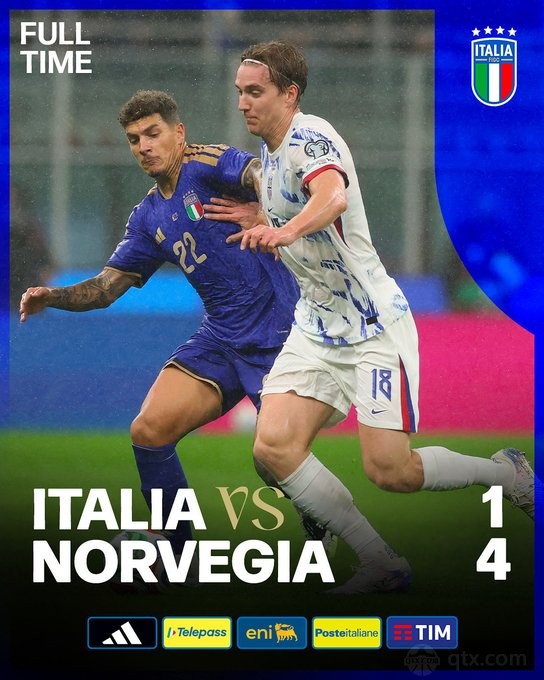意大利1-4挪威