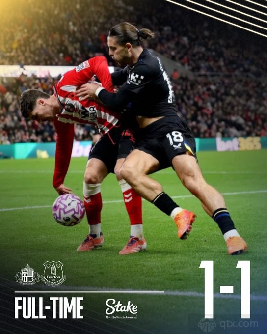 桑德兰1-1埃弗顿