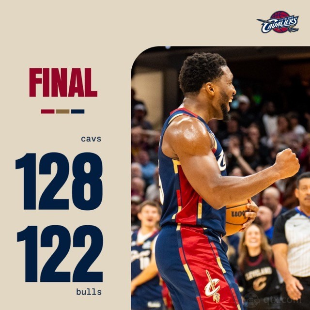 骑士主场128-122力克公牛