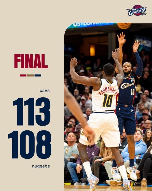 掘金客场108-113惜败骑士