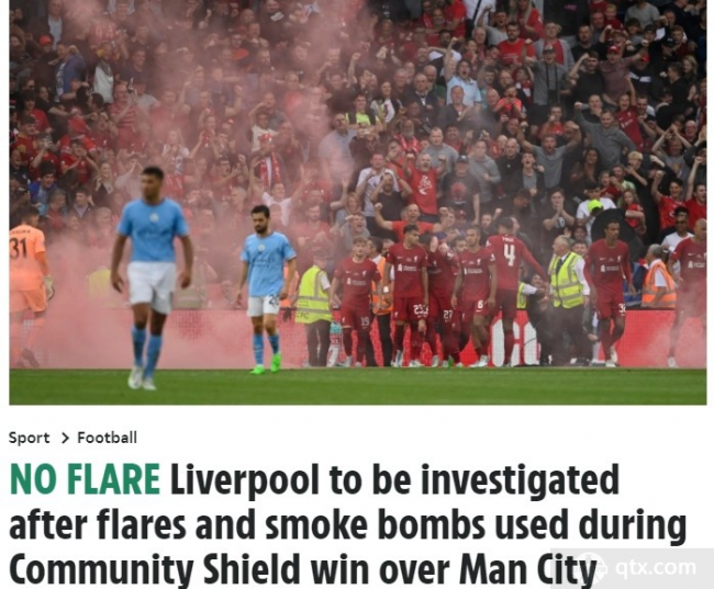 利物浦将因球迷燃放火炬受调查