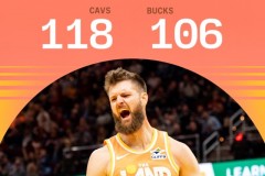 NBA常规赛骑士主场118-106轻取雄鹿 米切尔37分 字母哥伤退