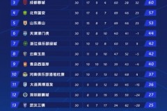 2025中超联赛最终积分排名榜 上海海港力压上海申花夺得冠军