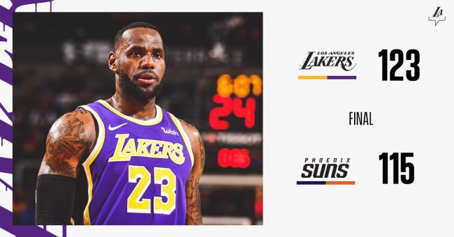 NBA常规赛湖人VS太阳录像回放