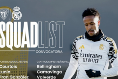 皇马客战毕巴名单 皇马公布对阵毕尔巴鄂竞技大名单