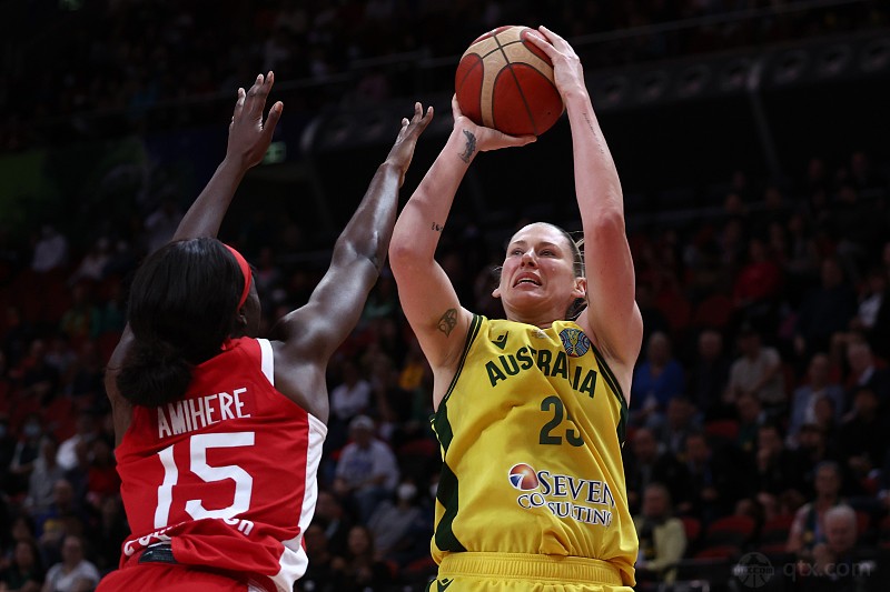 女篮世界杯澳大利亚女篮95-65加拿大夺得季军 劳伦杰克逊爆砍30分7篮板