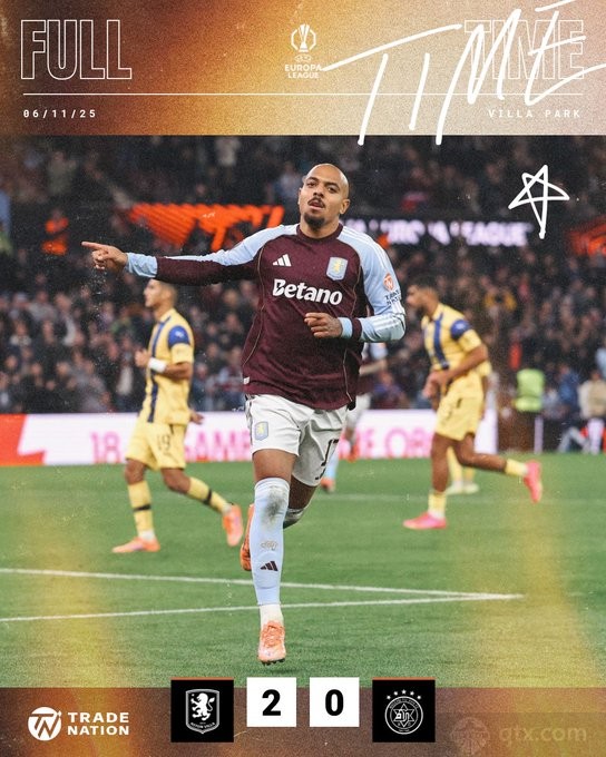 阿斯顿维拉2-0特拉维夫马卡比