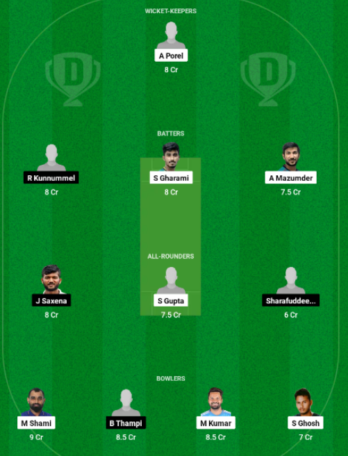 BEN vs KER Dream11 Team 1