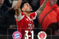 德甲拜仁慕尼黑3-1圣保利 迪亚斯传射 格雷罗、雅克松破门