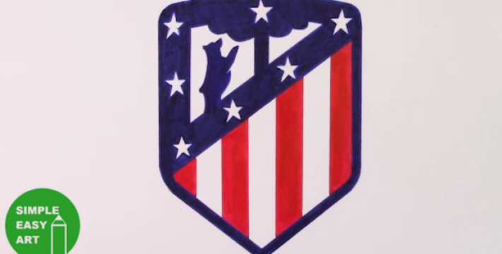 每天通过绘画认识一个球队队徽，今日球队：，马德里竞技
