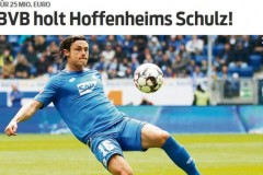 多特被爆敲定德国国脚舒尔茨  转会费将达2500万欧元