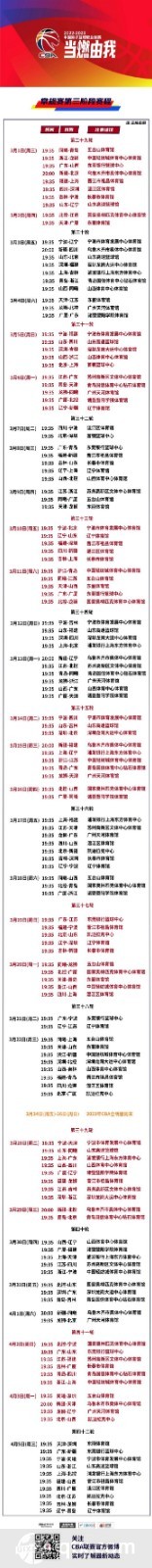 cba第三阶段详细赛程