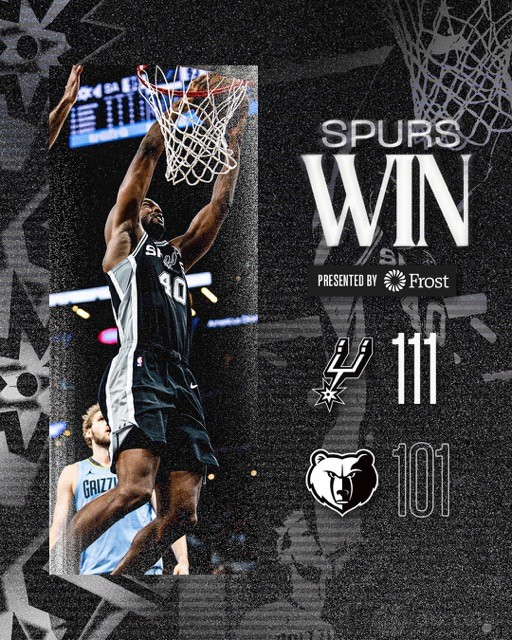 马刺主场111-101力克灰熊