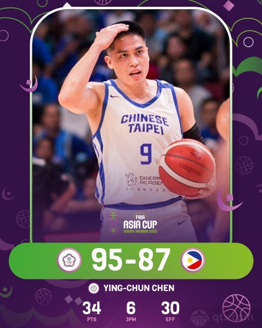 中国台北男篮95-87菲律宾男篮