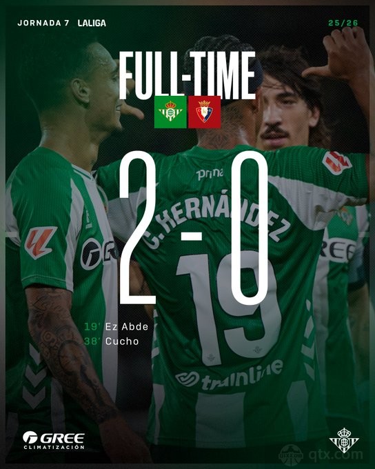 皇家贝蒂斯2-0奥萨苏纳