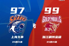 CBA聯賽最新戰況上海男籃97-99浙江男籃 約克18分洛夫頓空砍40+12