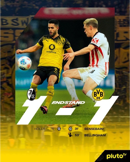 弗赖堡1-1多特蒙德