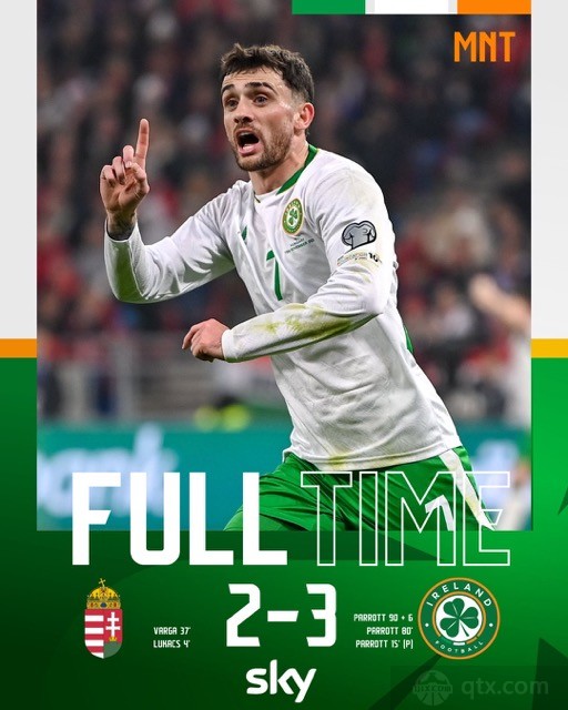 爱尔兰3-2匈牙利