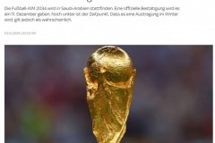 沙特是2034世界杯唯一申辦國 FIFA12月11日公布2034世界杯舉辦地