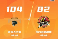 CBA联赛战报南京男篮主场104-82大胜吉林男篮 郭昊文22+7 祝铭震16分