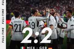 德国男足2比2墨西哥 吕迪格头槌