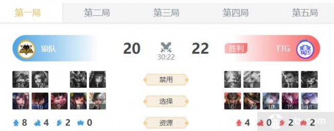 2022kpl夏季赛常规赛重庆狼队 vs 广州TTG第一局BP