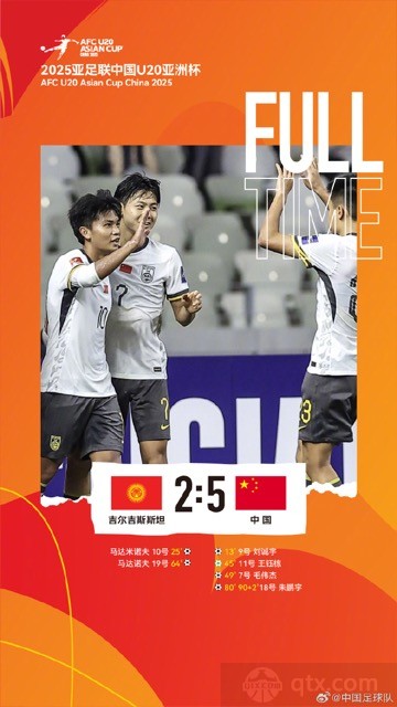 国青5-2大胜吉尔吉斯斯坦