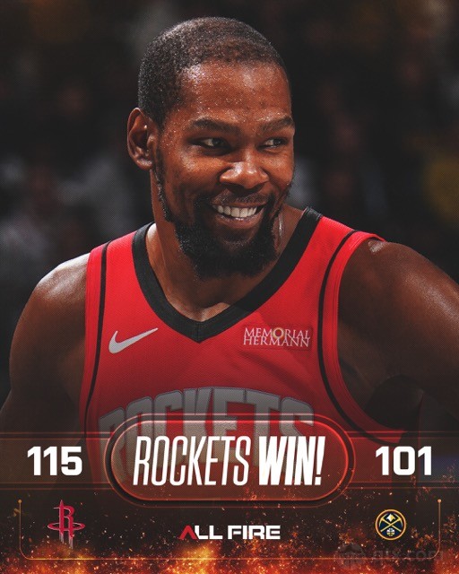 火箭客场115-101复仇掘金