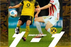 德甲弗赖堡1-1多特蒙德 本塞拜尼破门 小贝林厄姆染红