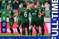 中超北京国安4-0武汉三镇 林良铭传射 张玉宁破门后伤退