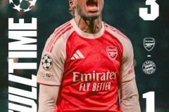 欧冠阿森纳3-1拜仁慕尼黑 拜仁赛季首败