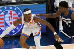 nba今日战况：雷霆大比分3-1森林狼取西决冠军赛点 压力山大40分准三双