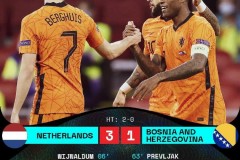 欧国联荷兰3-1波黑 维纳尔杜姆双响德佩建功