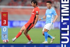 中超上海海港3-0大连英博 李新翔传射建功张琳芃破门