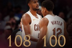 NBA常规赛骑士主场108-100逆转灰熊 米切尔30分 莫布利22+13