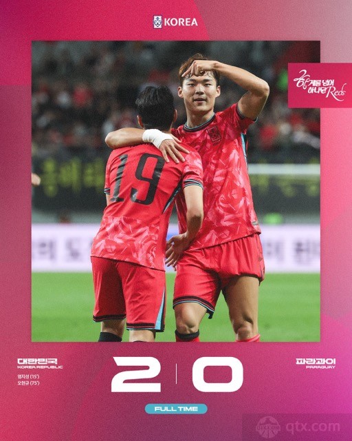 韩国2-0巴拉圭