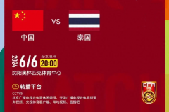 国足vs泰国电视播吗？2024世预赛国足vs泰国转播频道在线
