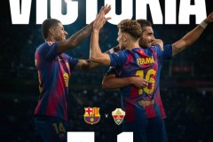 西甲巴塞罗那3-1埃尔切 巴萨重返第二