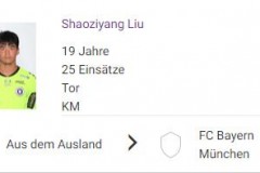刘邵子洋提前结束租借 中国19岁门将返回拜仁慕尼黑