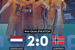 荷兰2-0挪威 荷兰时隔8年再进世界杯